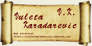 Vuleta Karadarević vizit kartica
